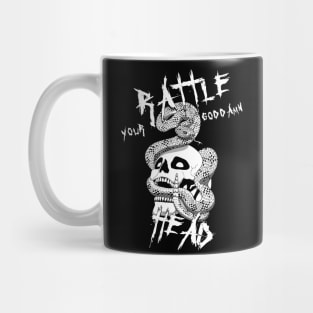 Heavy Metal Rattlesnake and Skull Mug